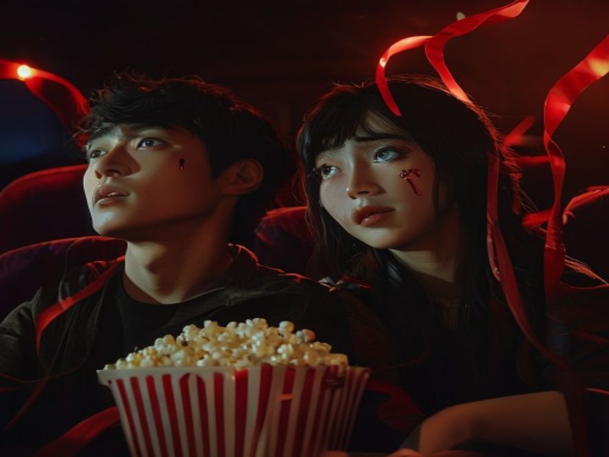 外国年轻观众在电影院看《哪吒》时感动落泪