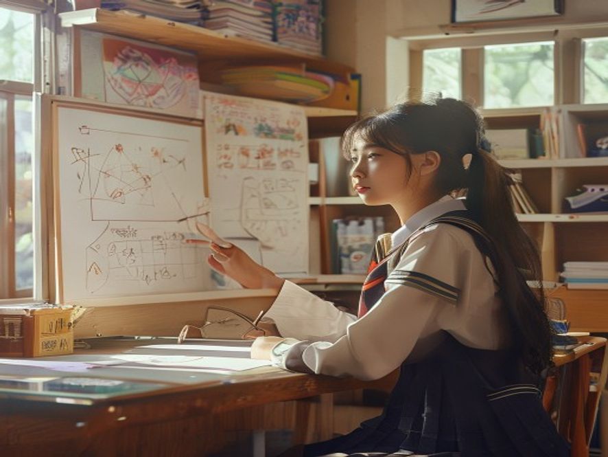 王虹在湖南师大附中数学竞赛课堂的场景