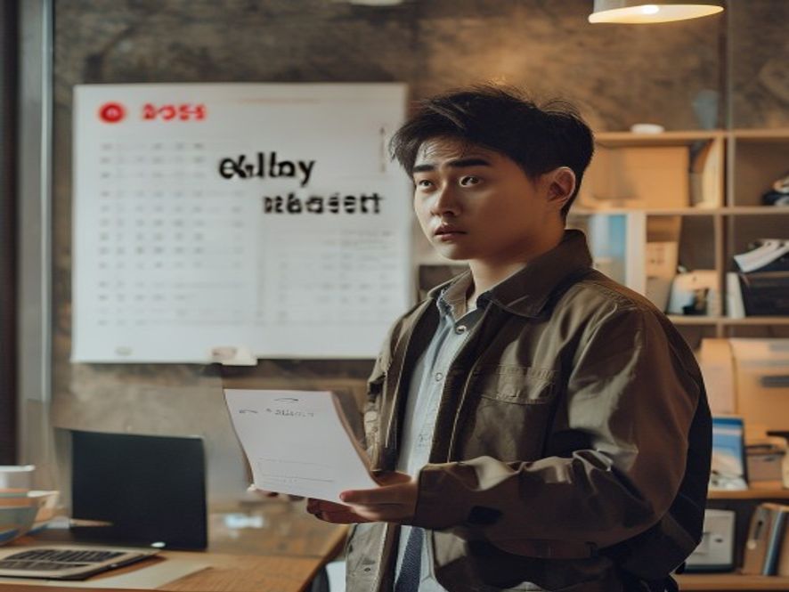 年轻员工拿着解除劳动合同通知，表情困惑，背景是办公室日历突出只剩8天