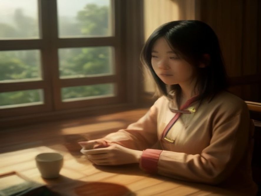中年女士快速回复微信家庭群消息