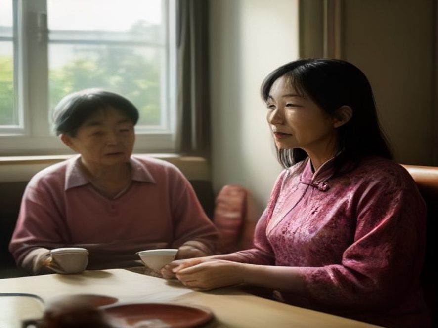 父母在客厅拿着驾校宣传册催促年轻孩子学车