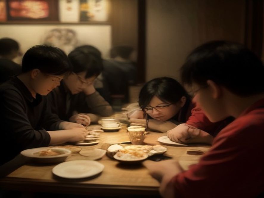 深夜朋友聚会上有人红着眼眶倾诉