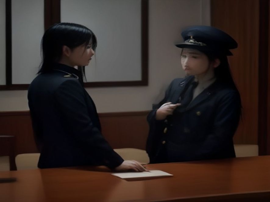 检察官与民警正在共同研究未成年人严重暴力犯罪新规文件